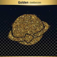 Gold glitter vector icon