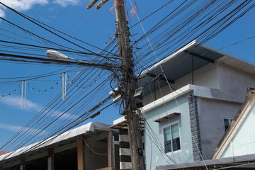 Phuket, Thailand - February 24, 2016: View of the streets of Phuket, Thailand