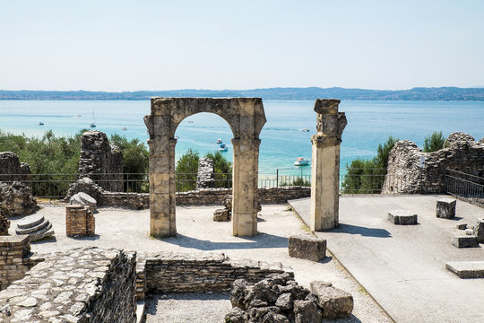 Grottoes of Catullus is the ruins of a Roman villa built at the northernmost end of the peninsula of Sirmione on the southern shore of Lake Garda