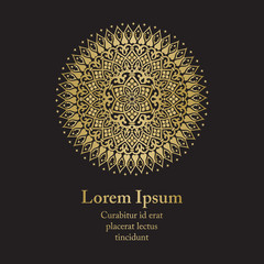 Background with gold floral ornament.