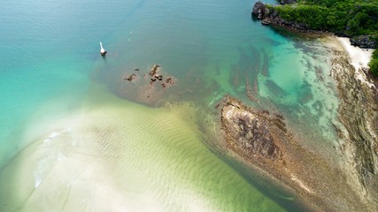 Sea and lighthouse top view