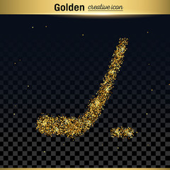 Gold glitter vector icon