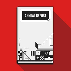 Book cover/print design template with abstract geometric shapes. Useful for banners, covers and posters.