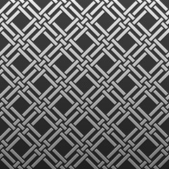 Silver/platinum metallic background with geometric pattern. Elegant luxury style.