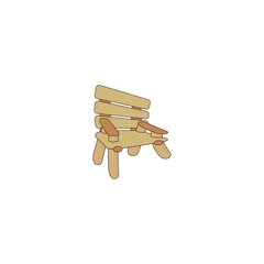 Wooden chair vector illustration