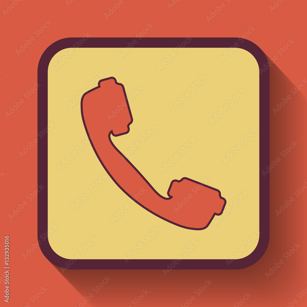 Wall mural phone icon