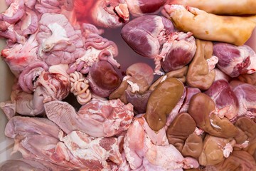 Raw meat background