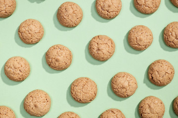 Cookies flat lay random pattern