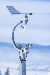 Anemometer used on meteorologic weather station. The anemometer