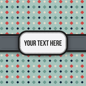 Text background with colorful pixelated pattern. Useful for presentations, advertising and scrapbooking.