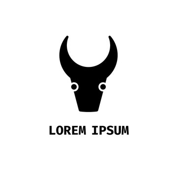 Bull - Vector. Business icon for the company. Logo and label for any use trading / products / holiday / symbol. Illustration.