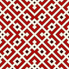 Repeated squares and brackets on white background. Modern ornament motif. Seamless pattern with geometric print