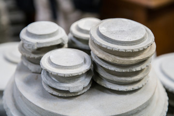 Heap of Kyauk pyin stone slab for traditional cosmetic for using