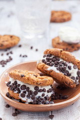 Chocolate Chip Ice Cream Cookie Sandwiches