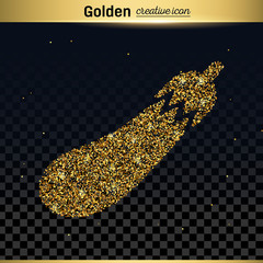 Fototapeta premium Gold glitter vector icon