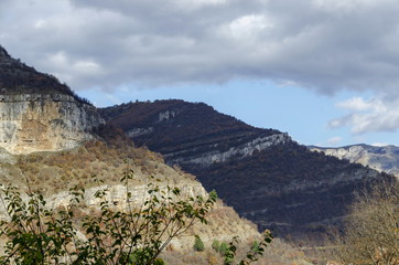 Obraz premium Magnificent Lakatnik rocks in full height, Iskar river defile, Sofia province, Bulgaria 