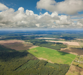 Fototapeta na wymiar Top view of the countryside