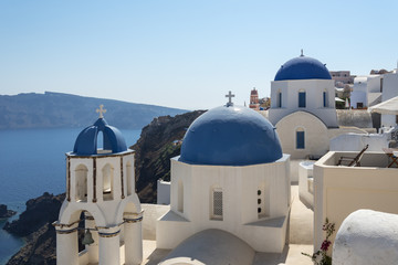 Blue and White Churches Oia, Santorini