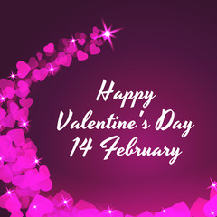 Valentine s Day. Vector, celebratory background.
