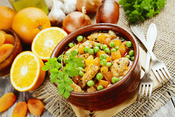 Chicken with oranges