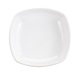 white plate on white background