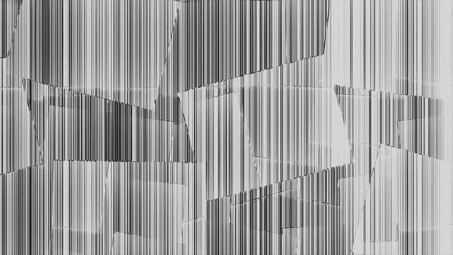 Fondo abstracto rayado y en distintos planos rectangulares ,en movimiento  y en blanco y negro
