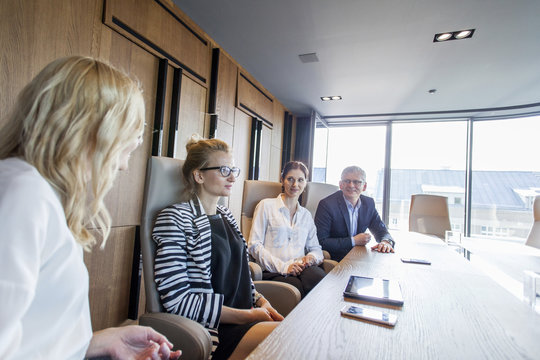 Business people having a meeting in board room