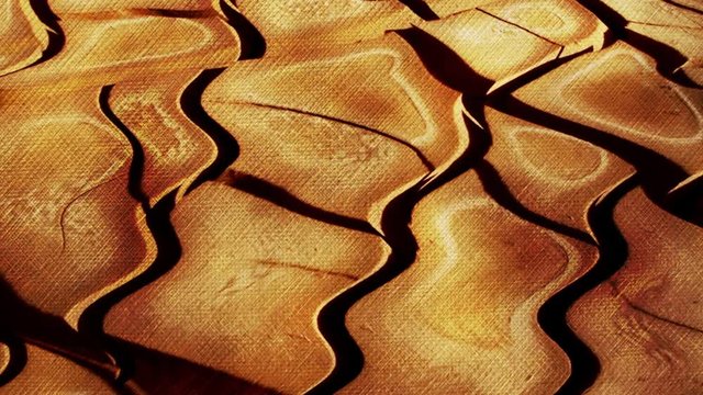 Abstracto de Terreno Agrietado y con efecto de  Distorsion y ondulaci&oacute;n

