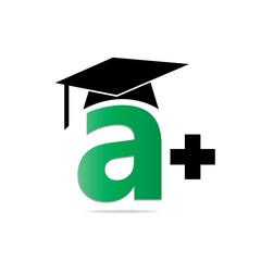 Letter A With Graduation Cap