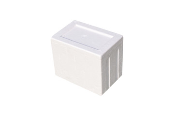 styrofoam box isolated on white background