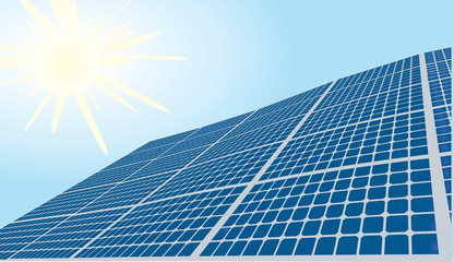 Solar cells panel vector
