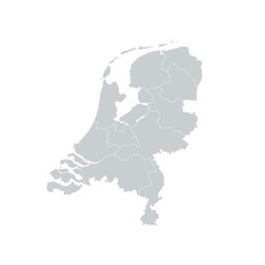 Netherlands Regions Map - obrazy, fototapety, plakaty