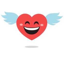 Flying heart icon