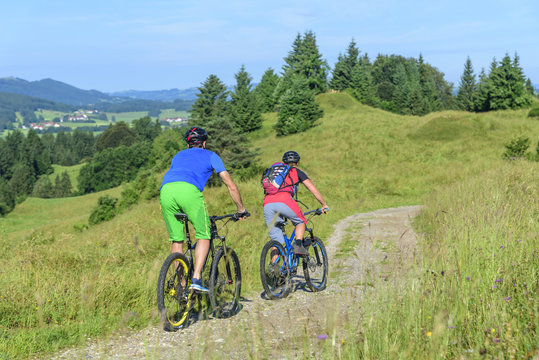 mit dem Mountainbike unterwegs