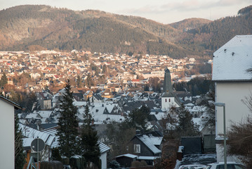 Bad Laasphe in der Abendsonne - Rothaargebirge an der Lahn