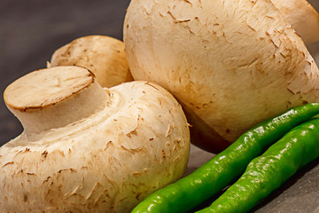 Mushrooms and Peppers