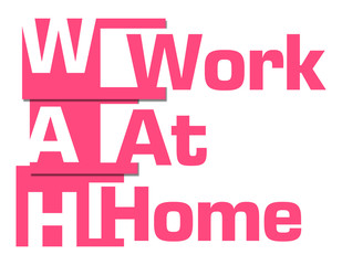 Work At Home Pink Abstract Stripes 