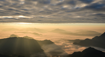HEAVEN , SUNRISE , CHIANG RAI , THAILAND , MOUNTAIN VIEW