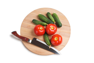vegetables on a cutting board