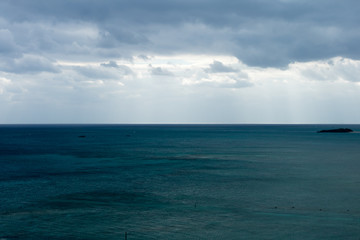 知念岬からの水平線