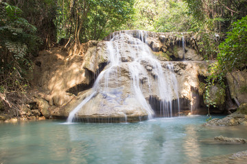 Fototapeta na wymiar beautiful green waterfall in thailand