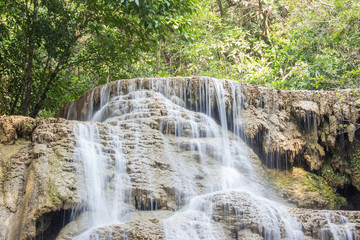 Fototapeta na wymiar beautiful green waterfall in thailand