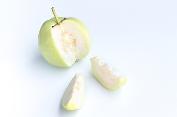 Fresh guava on white background