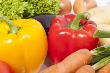 Paprika und weiteres Gemüse