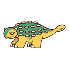 Cute Ankylosaurus Vector