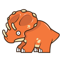 Cute Triceratops Vector