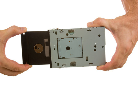 Floppy Disk Drive In Hand