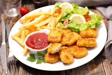 nugget and french fries