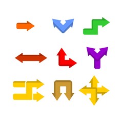 Arrow sign icon set vector