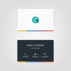 Naklejka premium C Circle Alphabet Logo Design For Your Business